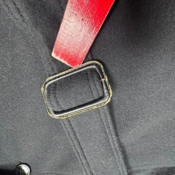 Steinbock Himalaya Loden Wool Air Force Trench Coat‎ Double Breasted Black 40R - Picture 8 of 10